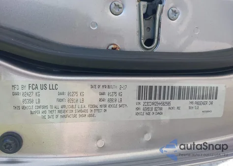 2017 Chrysler 300 Limited Awd from USA, damaged, VIN 2C3CCARG5HH582585